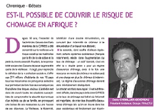 Est-il possible de couvrir le risque de chomage en Afrique ?