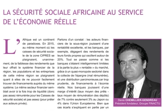 La sécurité sociale africaine au service de l’économie réelle (Le Courrier de la CIPRES, juillet 2017)