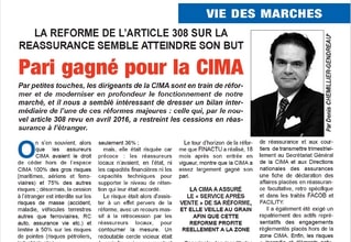 La réforme de l’article 308 sur la réassurance semble atteindre son but : Pari gagné pour la CIMA (L’assureur africain, n°109, Juin 2018)
