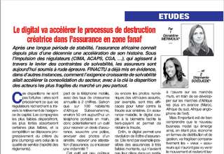 Chronique de FINACTU pour l'assureur africain (n°110 - décembre 2019) : 