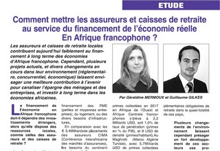 Chronique de FINACTU pour l’Assureur Africain (n°112 Juin 2019) :